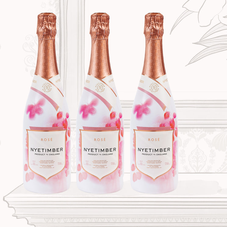 Nyetimber English Summer Rosé Limited Edition Trio Case with bottle stopper