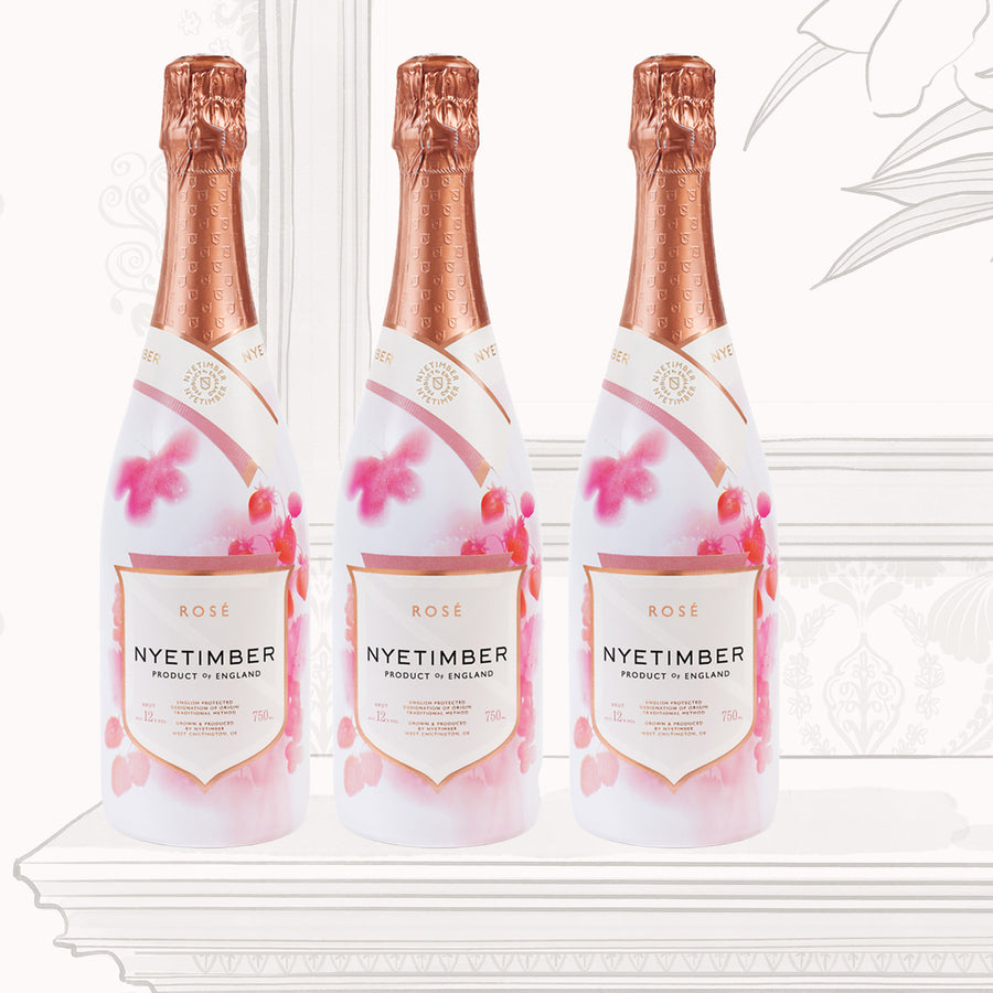 Nyetimber English Summer Rosé Limited Edition Trio Case with bottle stopper