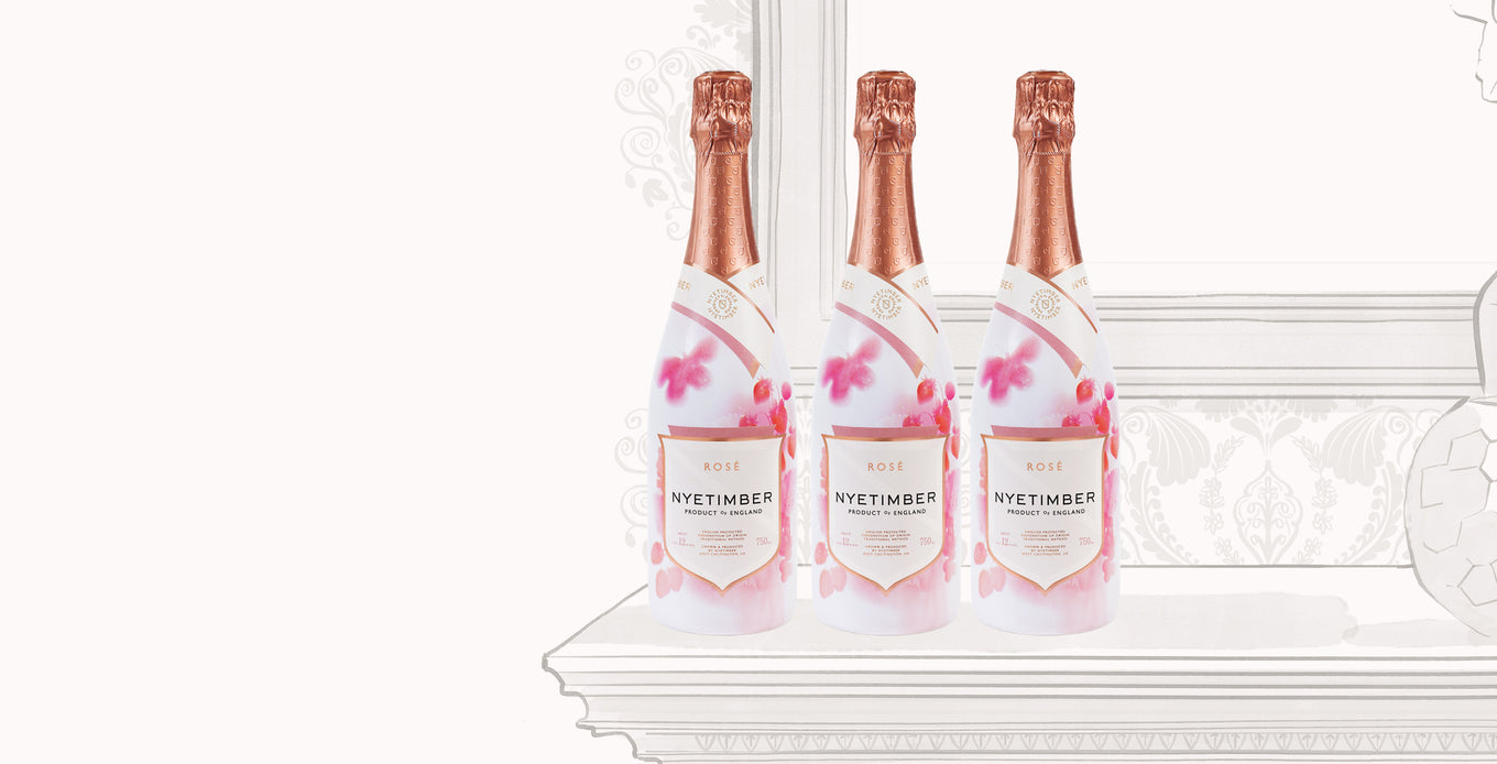 Nyetimber English Summer Rosé Limited Edition Trio Case with bottle stopper