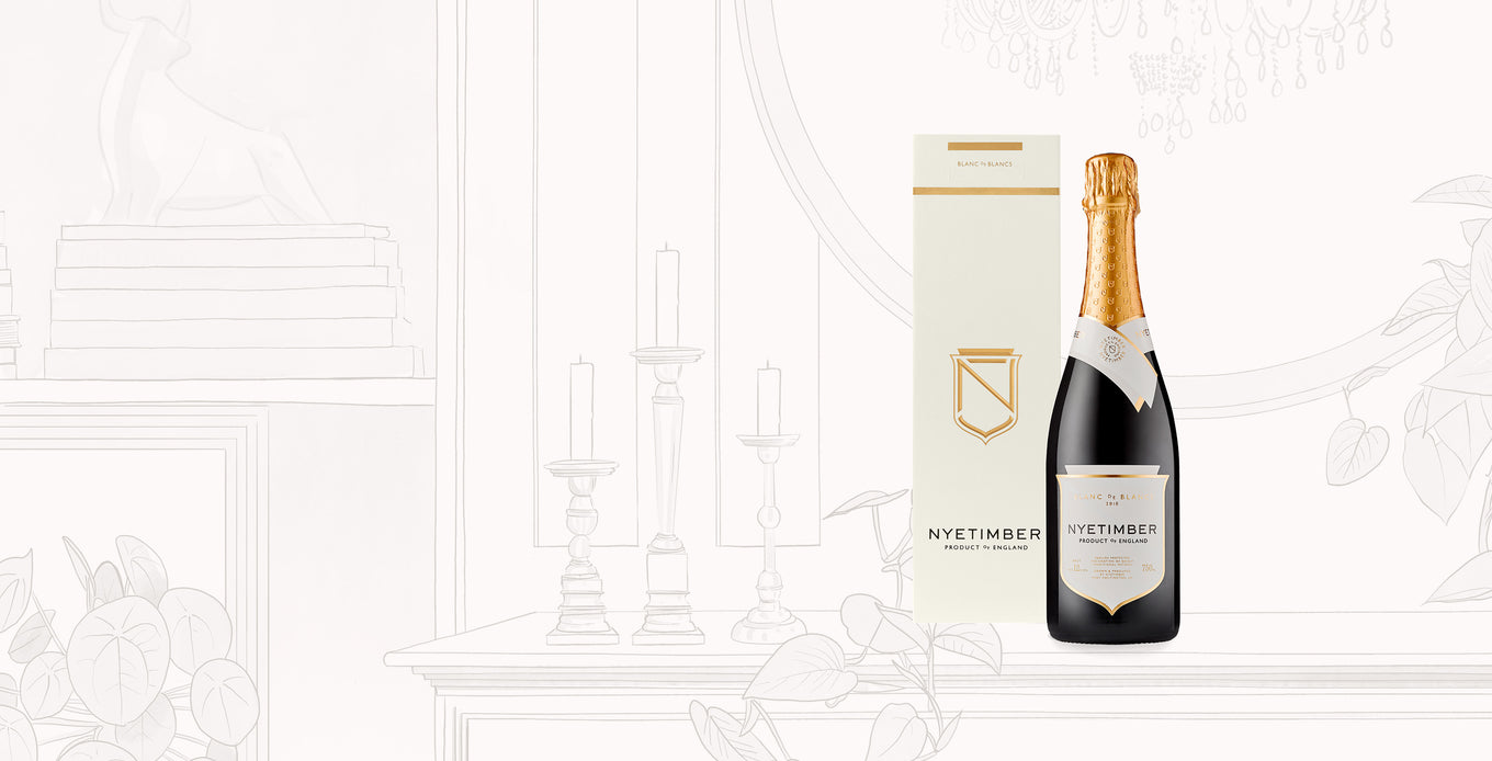 Nyetimber Blanc de Blancs 2018 with gift box