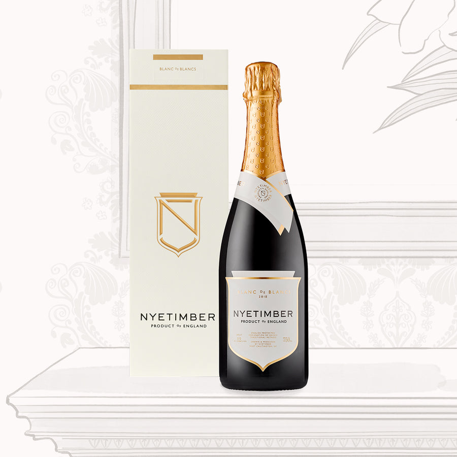 Nyetimber Blanc de Blancs 2018 with gift box